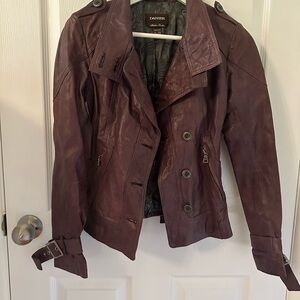 Danier Women's Purple Leather Jacket